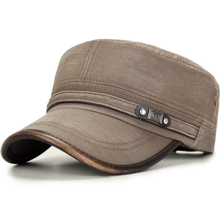 Men's Casual Cotton Flat Cap Adjustable Sun Protection Everyday Style