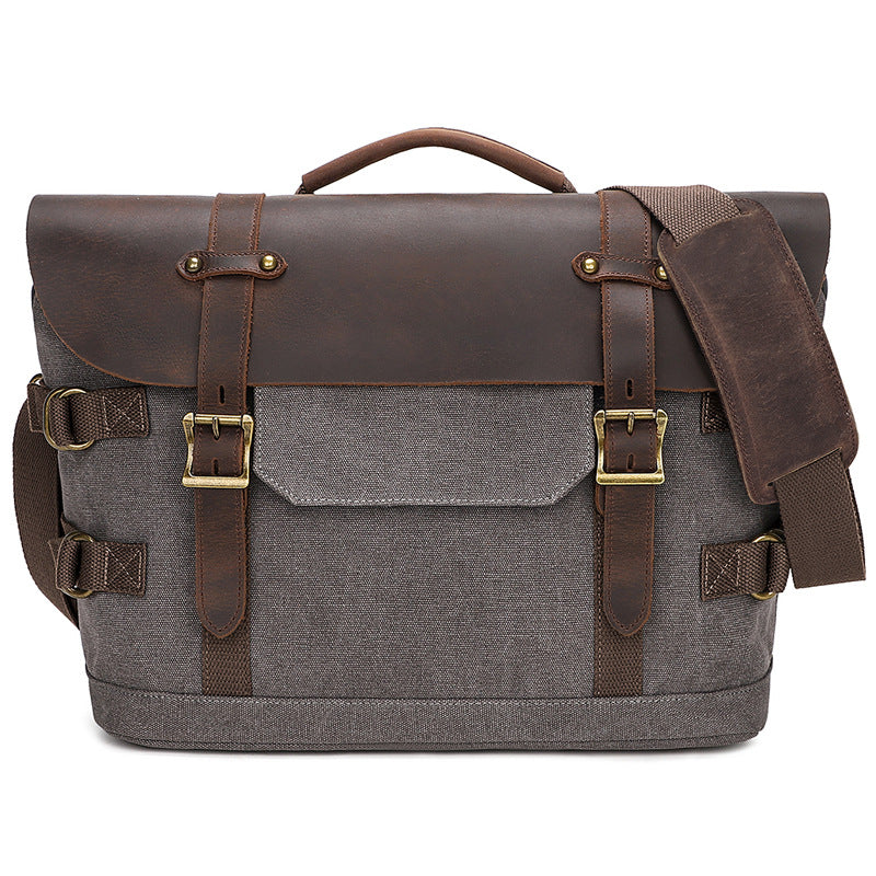Men's Casual Canvas Messenger Shoulder Bag Waterproof Street Style