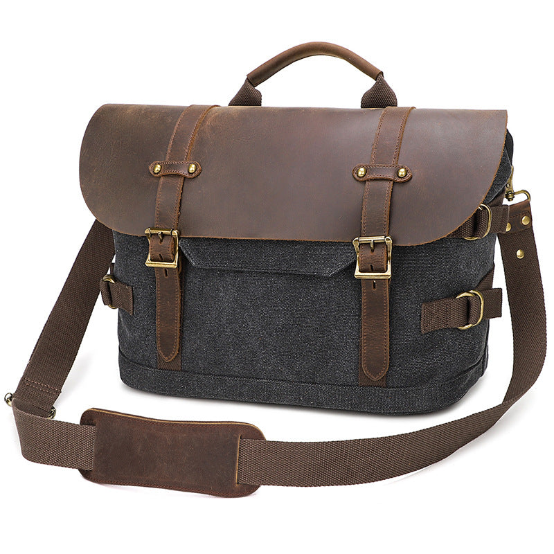 Men's Casual Canvas Messenger Shoulder Bag Waterproof Street Style